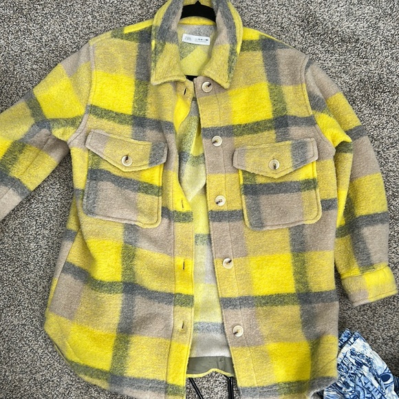 Zara Jackets & Coats Zara Plaid Shacket Size 314 Poshmark